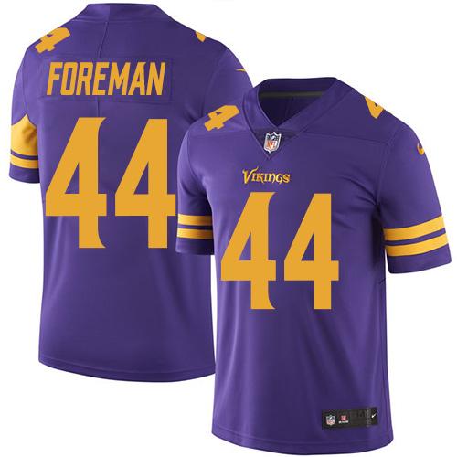 Nike Vikings #44 Chuck Foreman Purple Men's Stitched NFL Limited Rush Jersey